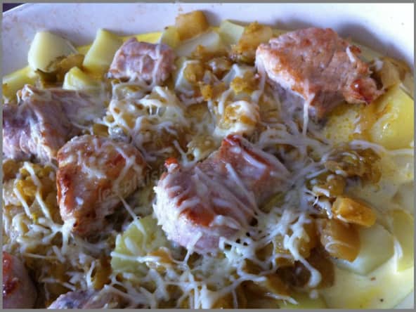 Tournedos de dinde sur gratin de pomme de terre et curry de navets