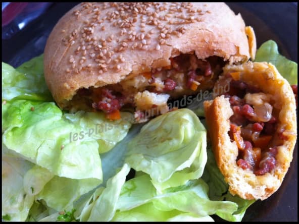 Bun's à la compotée d'oignons