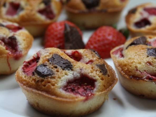 Financier fraises et chocolat framboise CEMOI