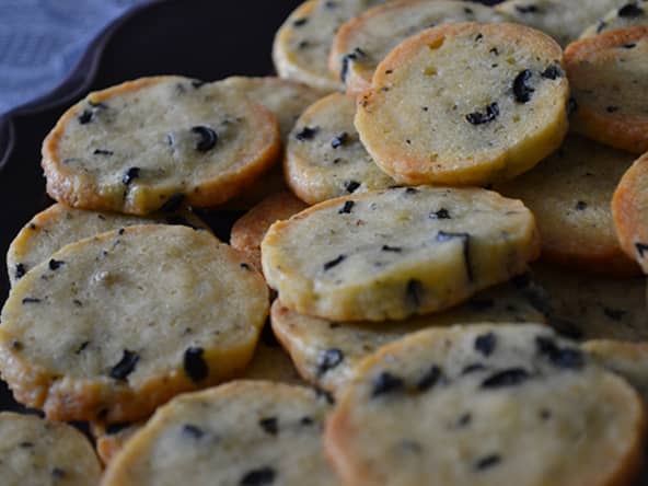 Sablés aux olives et au gorgonzola