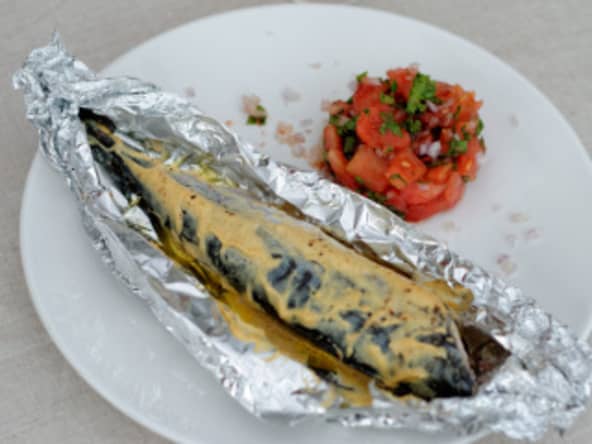 Maquereaux à la moutarde et tartare de tomates aux aromates