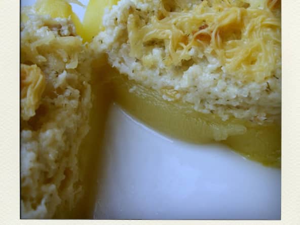 Courgettes farcies au colin et à la Floraline