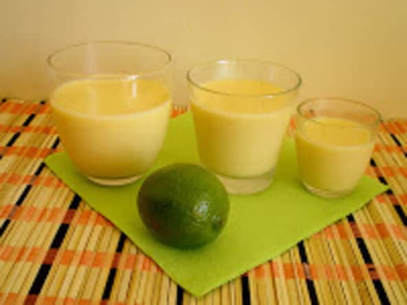  Panna cotta légère mangue verveine et citron vert