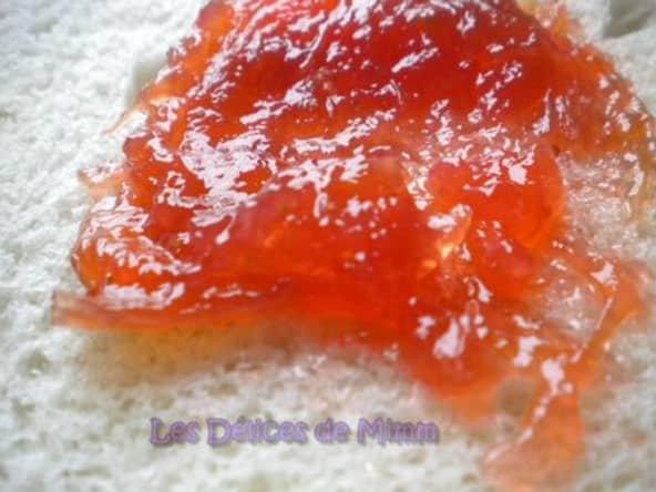 Confiture rhubarbe, fraises, vanille