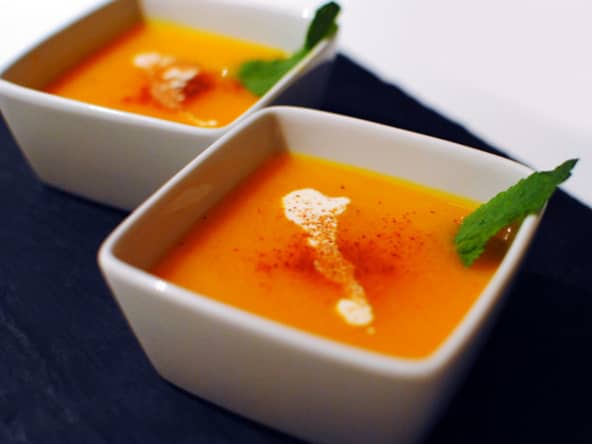 Velouté de potimarron et carottes