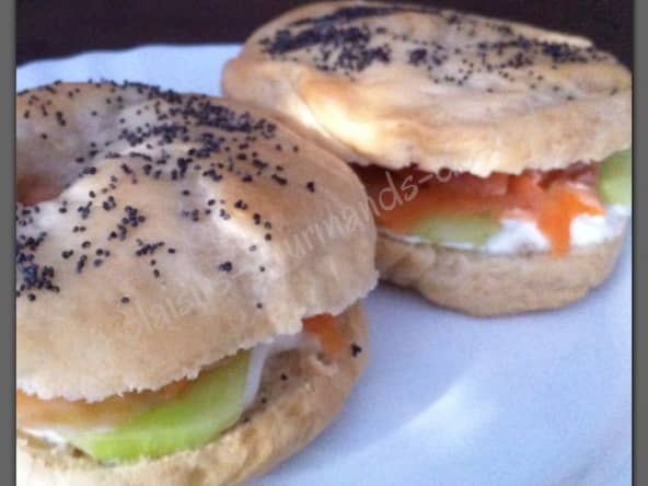 Bagels saumon concombre