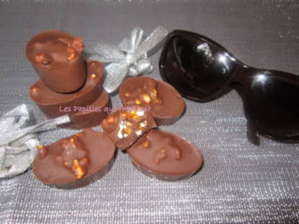 Bouchées chocolat pop-corn caramélisé