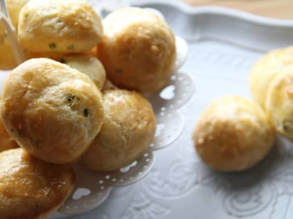 Gougères ciboulette parmesan pour l'apéritif