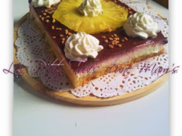 Bavarois ananas-cerise