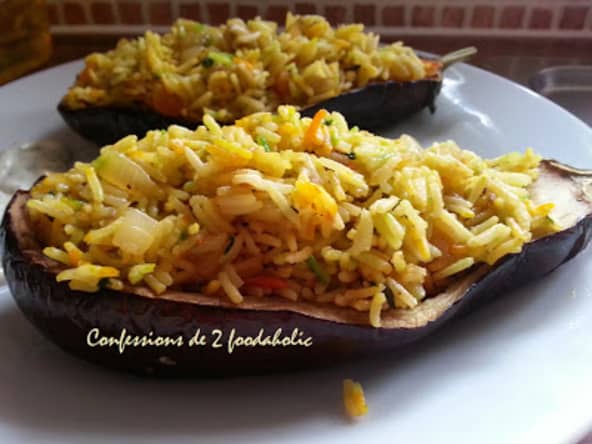 Riz express a l'aubergine façon Biryani