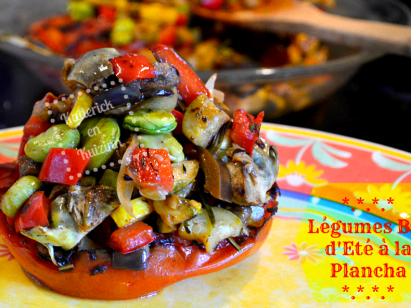 Légumes bio d'été à la plancha