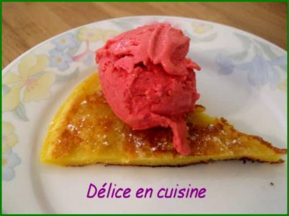 Glace à la framboise