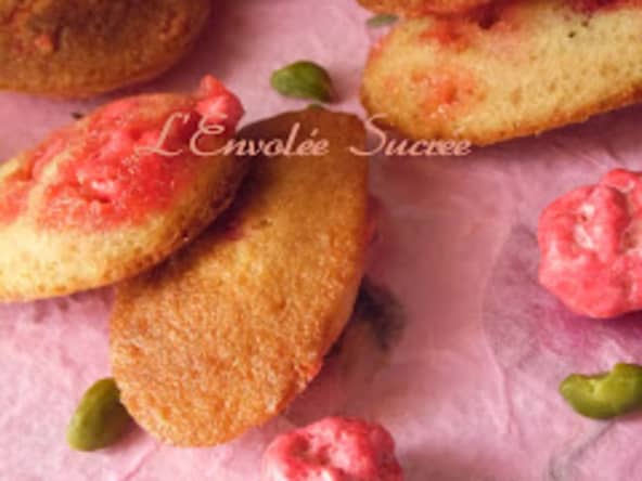 Madeleines Pistache et Pralines Roses