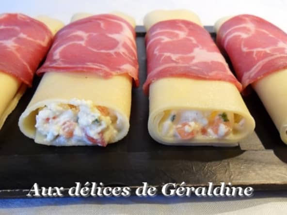 Cannellonis à la ricotta et coppa