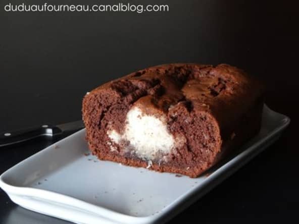 Cake chocolat au coeur de noix de coco
