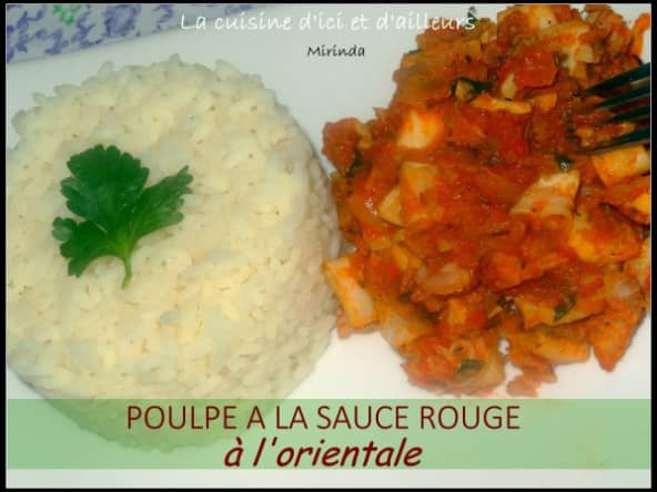 Poulpe à la sauce rouge