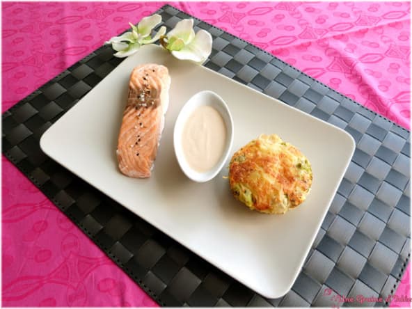 Pavé de Saumon, Sauce Wu Yi Da Hong Pao et son Flan de Choux