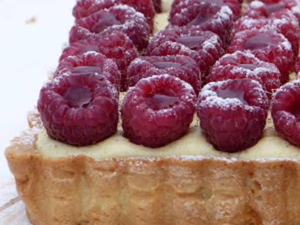 Tarte aux framboises