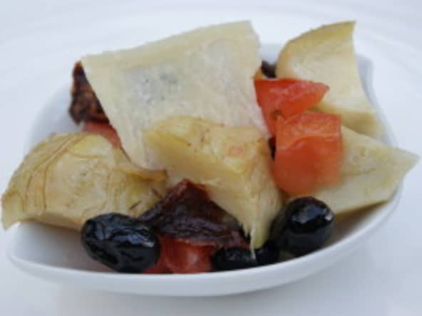 Salade de fonds d’artichauts aux 2 tomates et parmesan