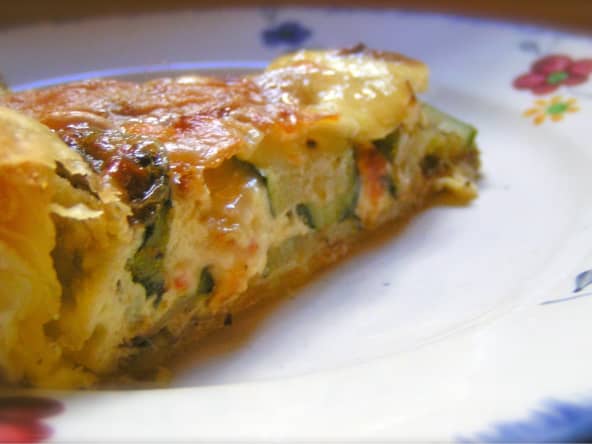 Quiche courgette chèvre tomates séchées