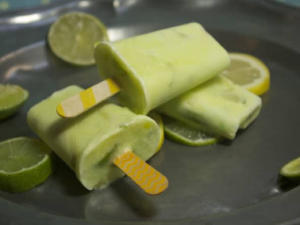 Popsicles citron et citron vert