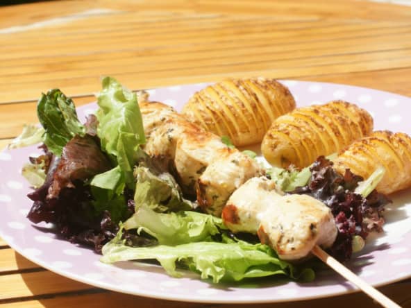 Brochettes de Poulet Chich Taouk comme au Liban