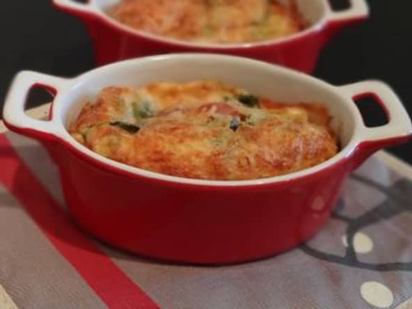 Clafoutis salé aux courgettes et jambon de Parme