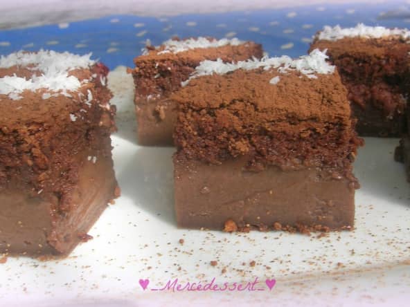 Gâteau magique chocolat framboise