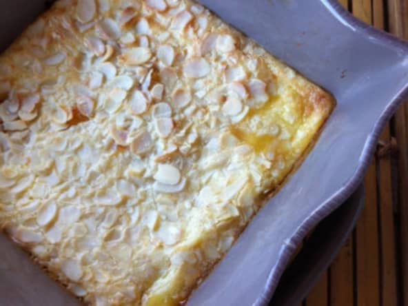 Gratin d'abricots aux amandes