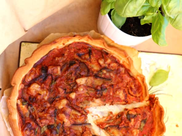 Tarte aux aubergines et parmesan