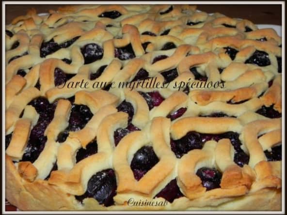 Tarte sablée aux myrtilles et spéculoos