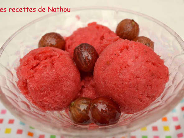 Sorbet aux groseilles rouges