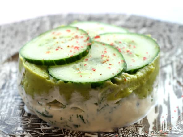 Cheesecake salé ricotta et avocat