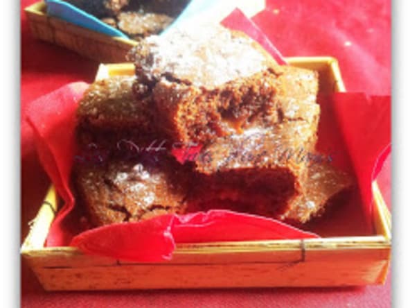 Brownie choco-caranougat de mon Loulou