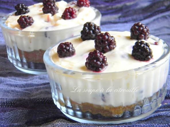 Cheesecake aux mûres sans cuisson