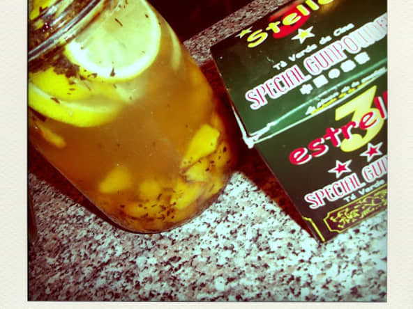 Thé pêche fait maison