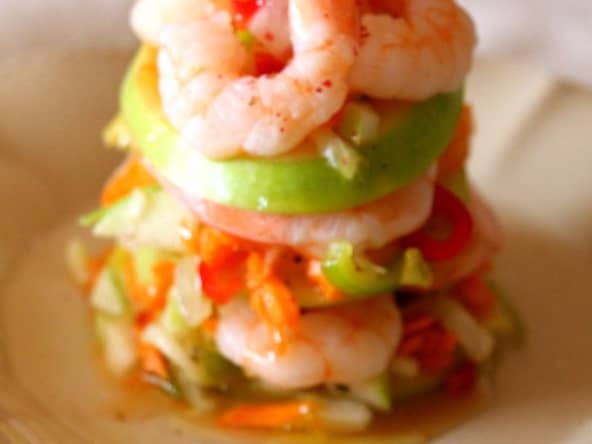 Salade de Granny Smith et crevettes