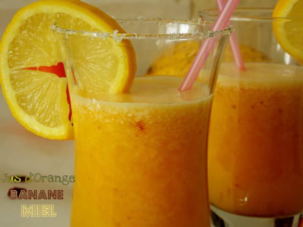 Jus d'orange et banane