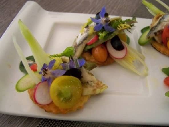 Pintxos tartes ensoleillées