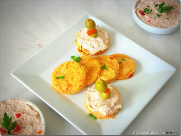 blinis au thon et tomates sechées