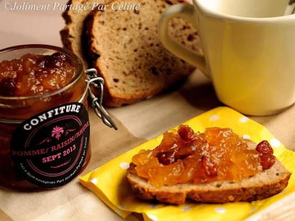 Confiture Pommes Rhum raisin