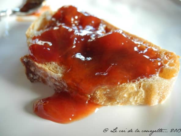 Confiture prune coco gingembre