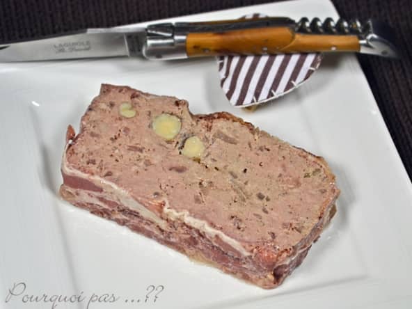 Terrine de marcassin aux noisettes parfumée au Cognac