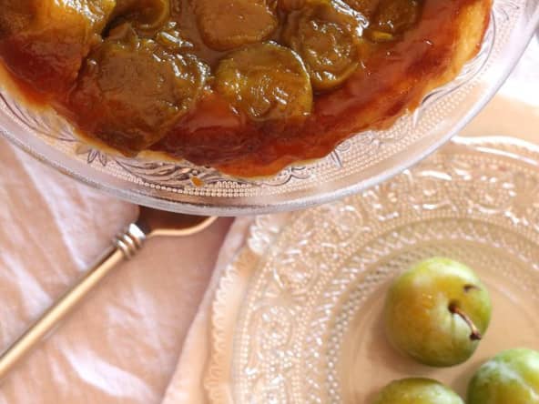 Reines claude en tatin caramel au beurre salé