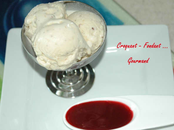 Glace chocolat blanc pralin