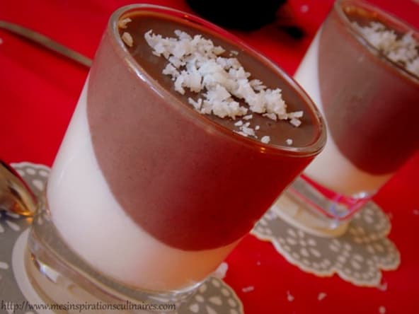 Panna cotta au lait de coco et cacao recette spéciale pour diabetique