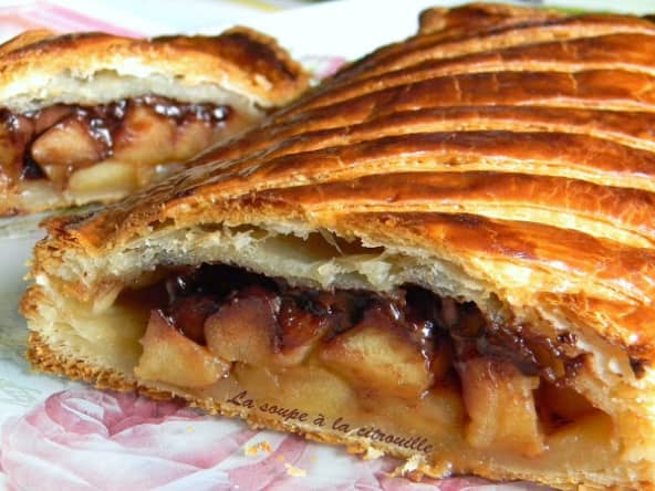 Dartois gourmand aux pommes et au chocolat