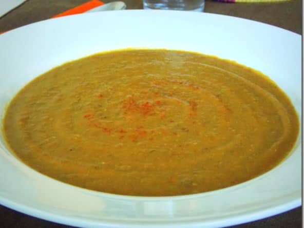 Soupe aux lentilles et carottes