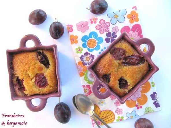 Gratins de quetsches aux amandes