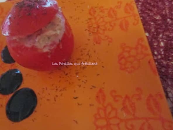 Tomates cerises farcies aux rillettes de thon
